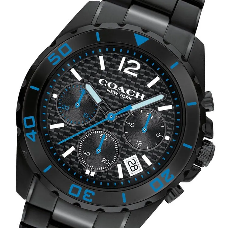 Coach Kent Chronograph Black & Blue Men's Watch 14602562