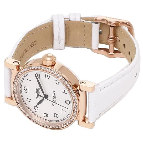 Coach Madison White Leather Strap Women's Watch 14502401