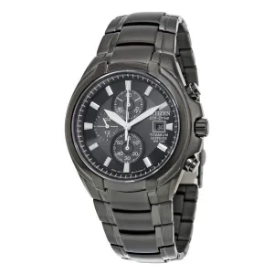 Ctizen Eco Drive Chronograph Black Dial Titanium Men's Watch CA0265-59E