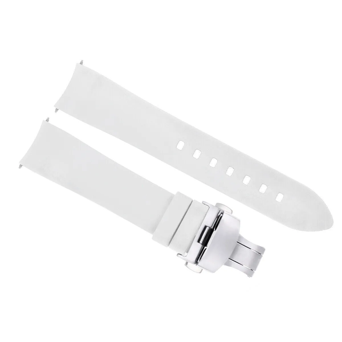 CURVED END SILICONE RUBBER STRAP FOR TAG HEUER CARRERA MONACO - 22MM