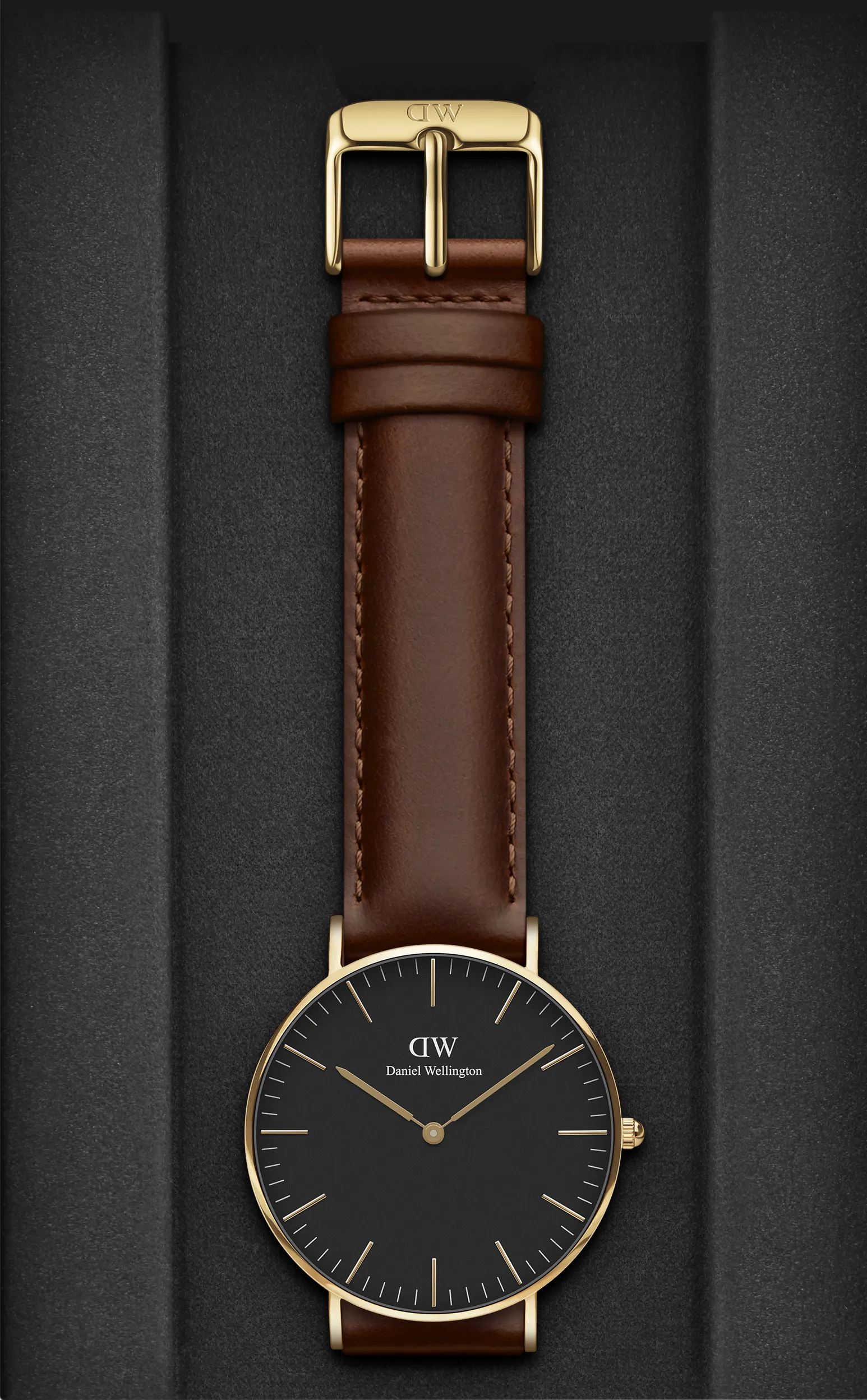 Daniel Wellington Black Dial Unisex Analogue Watch - DW00100545