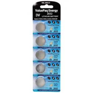 Dantona VAL-2032-5 Lithium Coin Cell Battery (5 Pack)