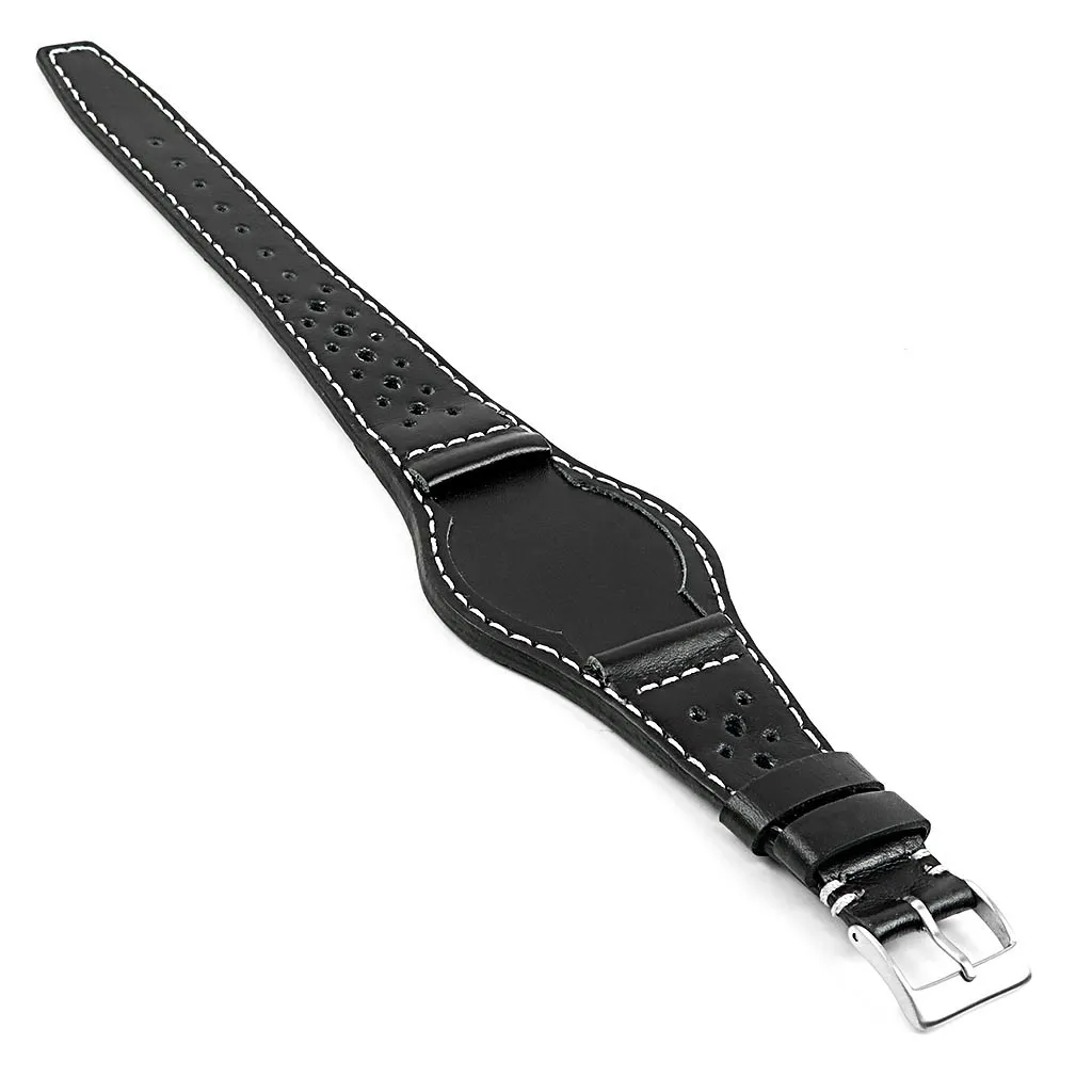 DASSARI Timber Leather Rally Bund Strap for Tudor Heritage Ranger