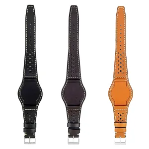 DASSARI Timber Leather Rally Bund Strap for Tudor Heritage Ranger