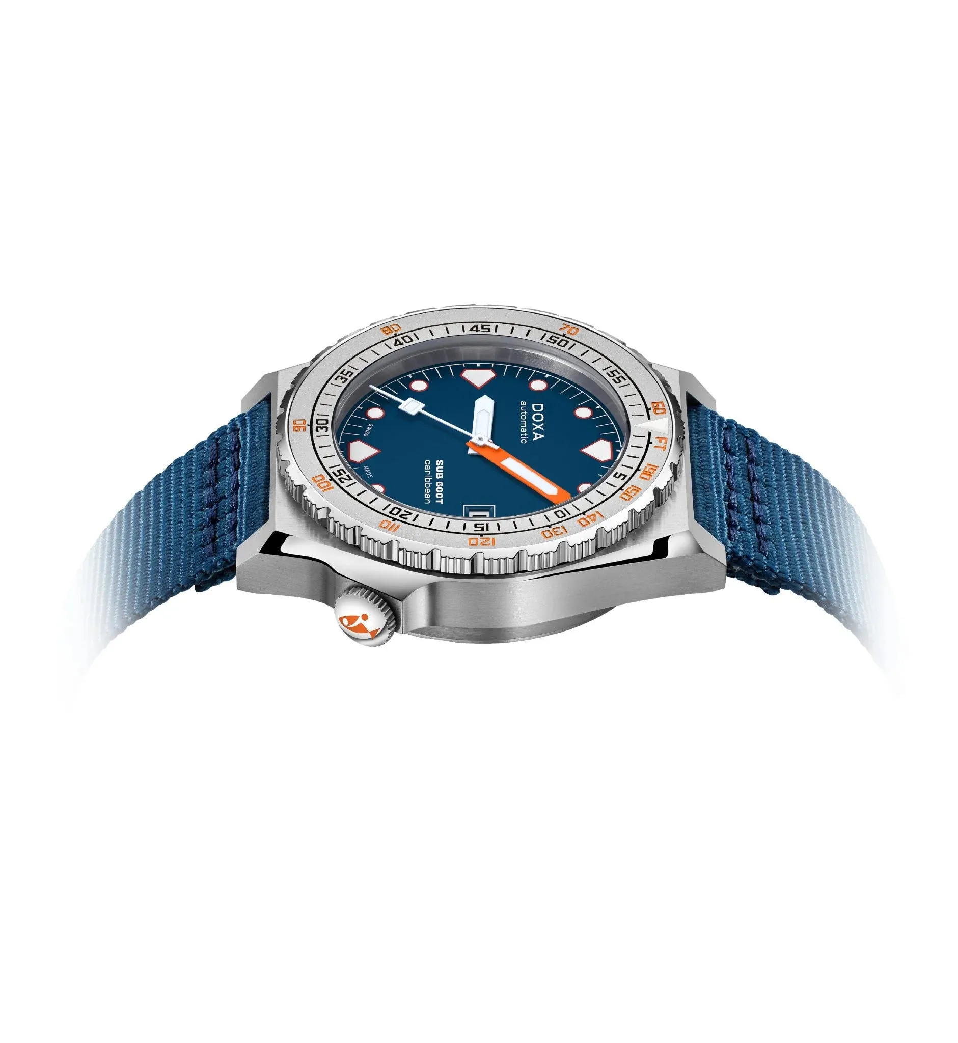 DOXA Sub 600T Caribbean Nato Stainless Steel Sandblasted - 862.10.201.32-N