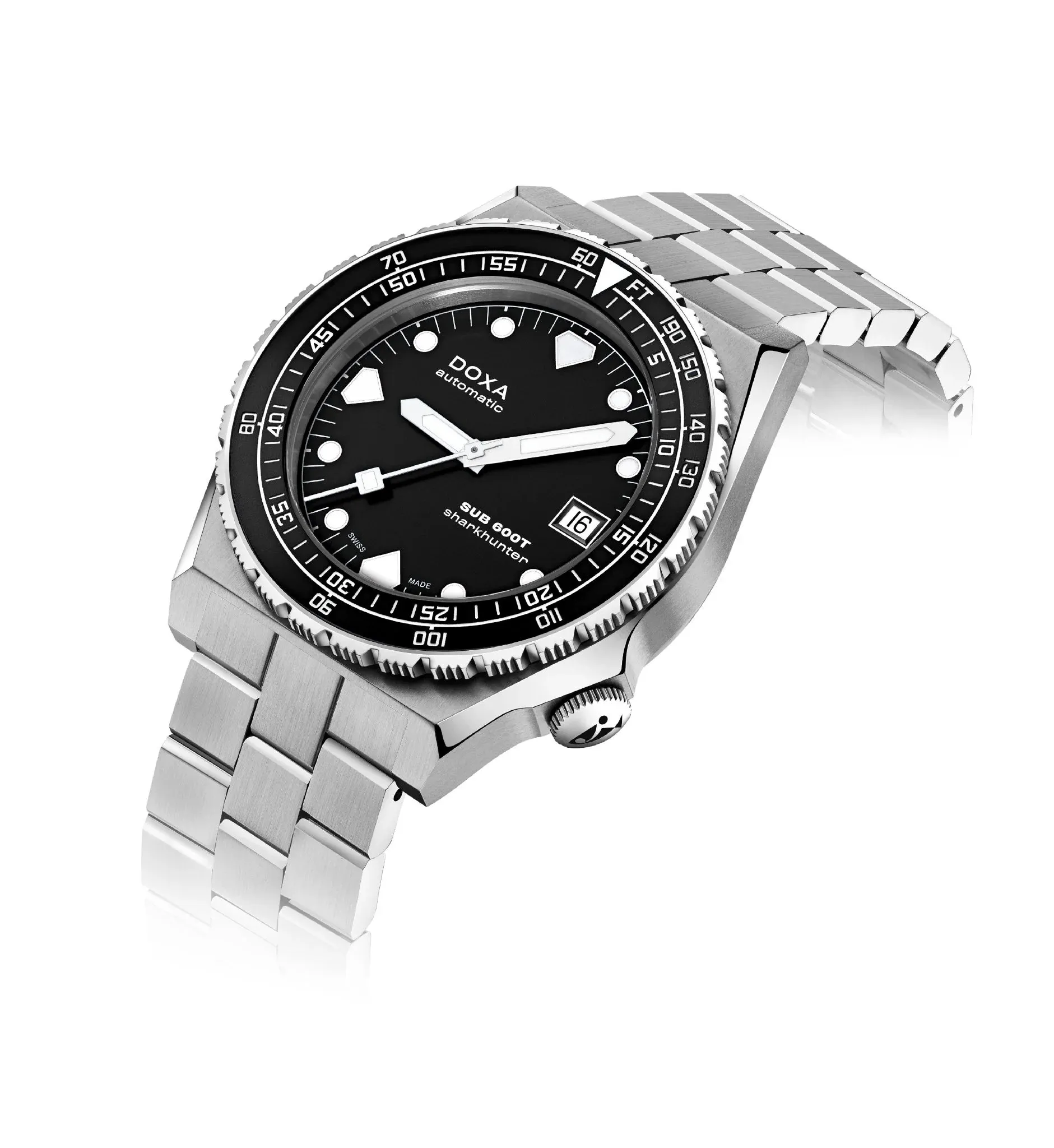 DOXA Sub 600T Sharkhunter B&W Stainless Steel - 861.10.101B.20-N