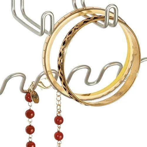Duvtail Decorative Metal Closet Wall Mount Jewelry Accessory Organizer for Storage of Necklaces, Bracelets, Rings, Earrings, Sunglasses, Wallets