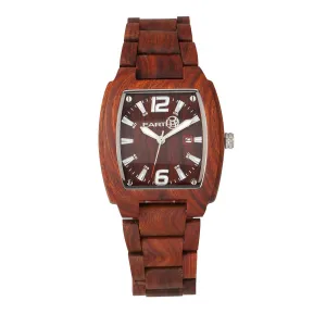 Earth Wood Sagano Bracelet Watch w/Date - Red