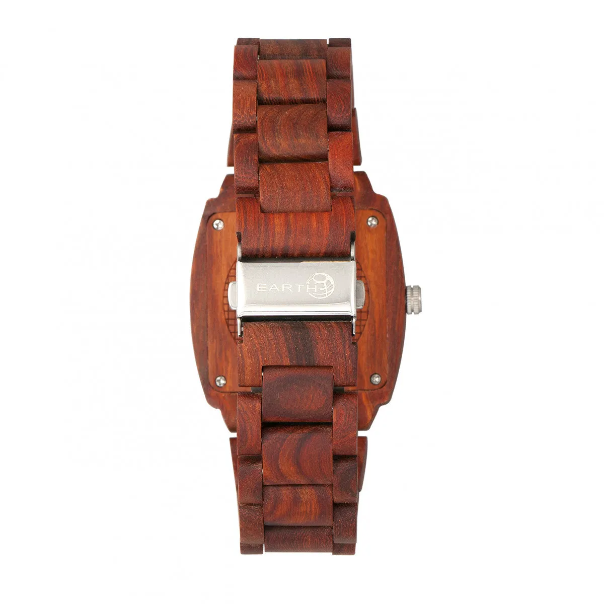 Earth Wood Sagano Bracelet Watch w/Date - Red
