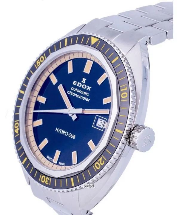 Edox Hydro-Sub Divers Stainless Steel Black Dial Automatic 801283NBMNIB 80128 3NBM NIB 300M Mens Watch