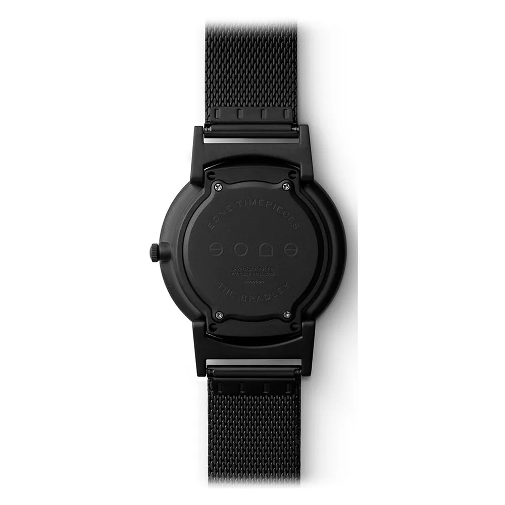 Eone Unisex Stainless Steel Black Case Black Mesh Band Round Watch - BR-CE-B
