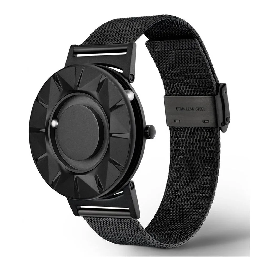 Eone Unisex Stainless Steel Black Case Black Mesh Band Round Watch - BR-CE-B