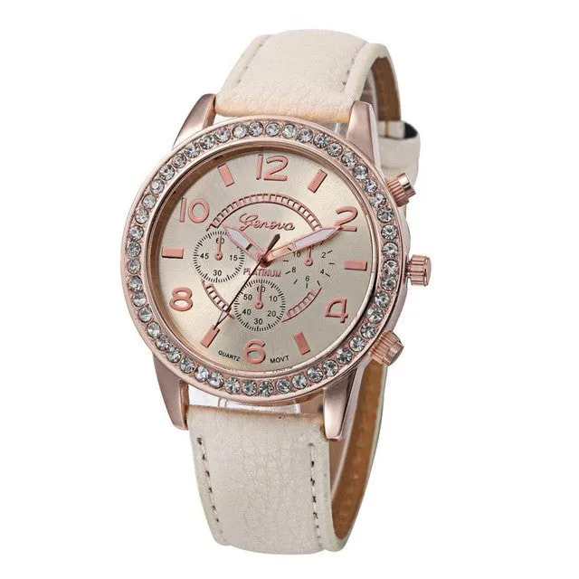 Fashion Crystal Geneva Womens Watches