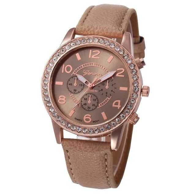 Fashion Crystal Geneva Womens Watches