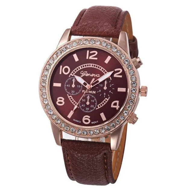 Fashion Crystal Geneva Womens Watches