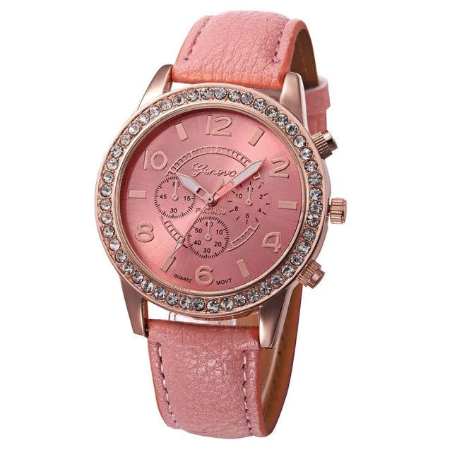 Fashion Crystal Geneva Womens Watches