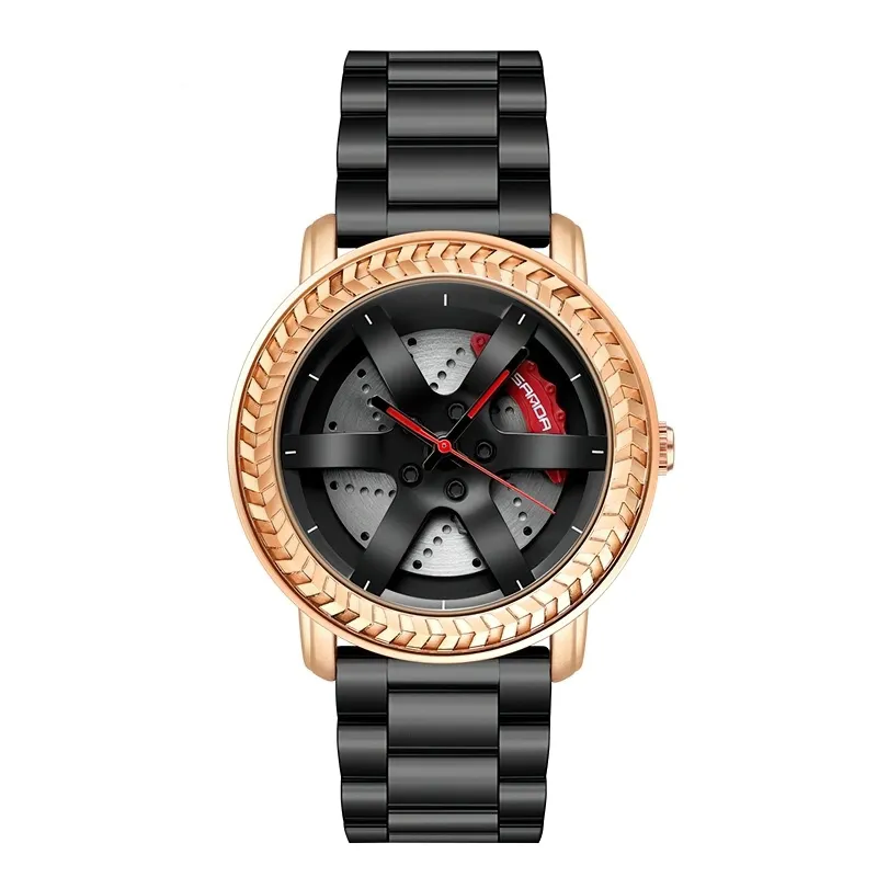 Fashion Waterproof Watch Of Brake Disc And Wheel Design For Men / Stylish Accessories