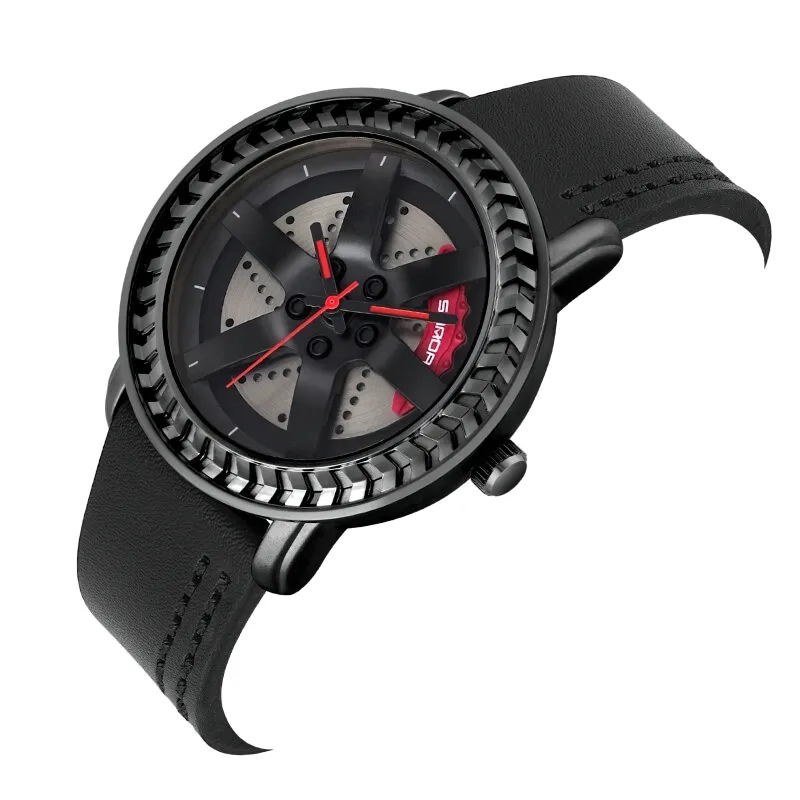 Fashion Waterproof Watch Of Brake Disc And Wheel Design For Men / Stylish Accessories