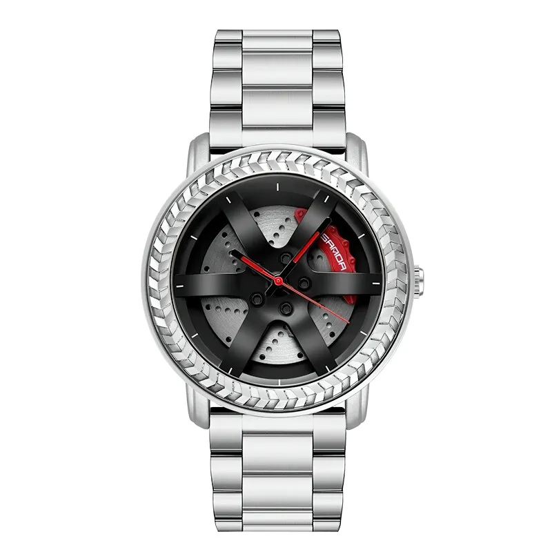 Fashion Waterproof Watch Of Brake Disc And Wheel Design For Men / Stylish Accessories