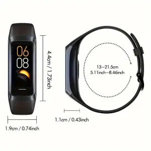 Fitness Smart Watch with Silicone Band, Waterproof Touch Screen Sports Smart Watch