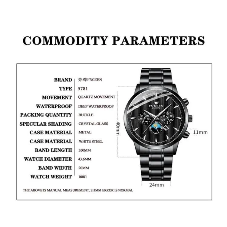 FNGEEN 5781 Waterproof Multifunctional Sports Quartz Watch