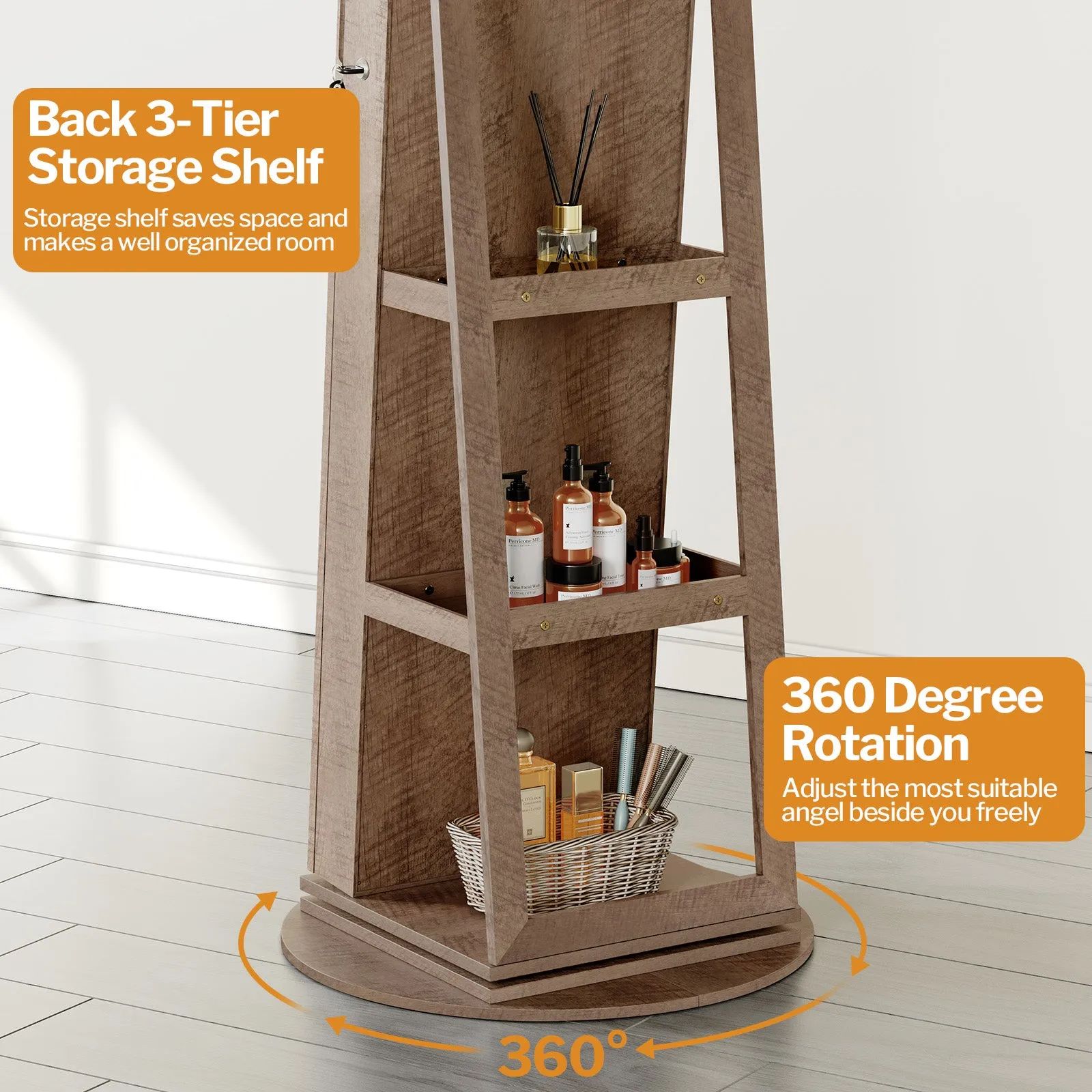 Full Length Mirror with Storage