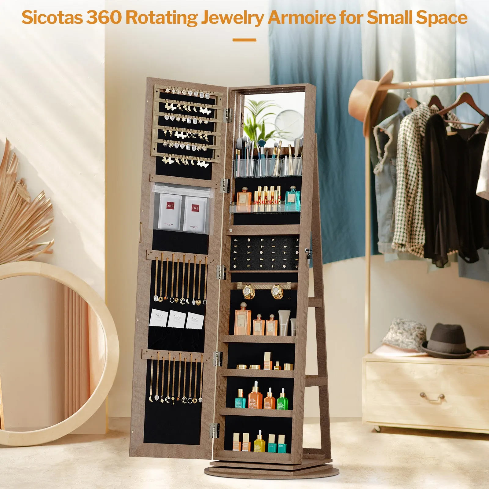 Full Length Mirror with Storage