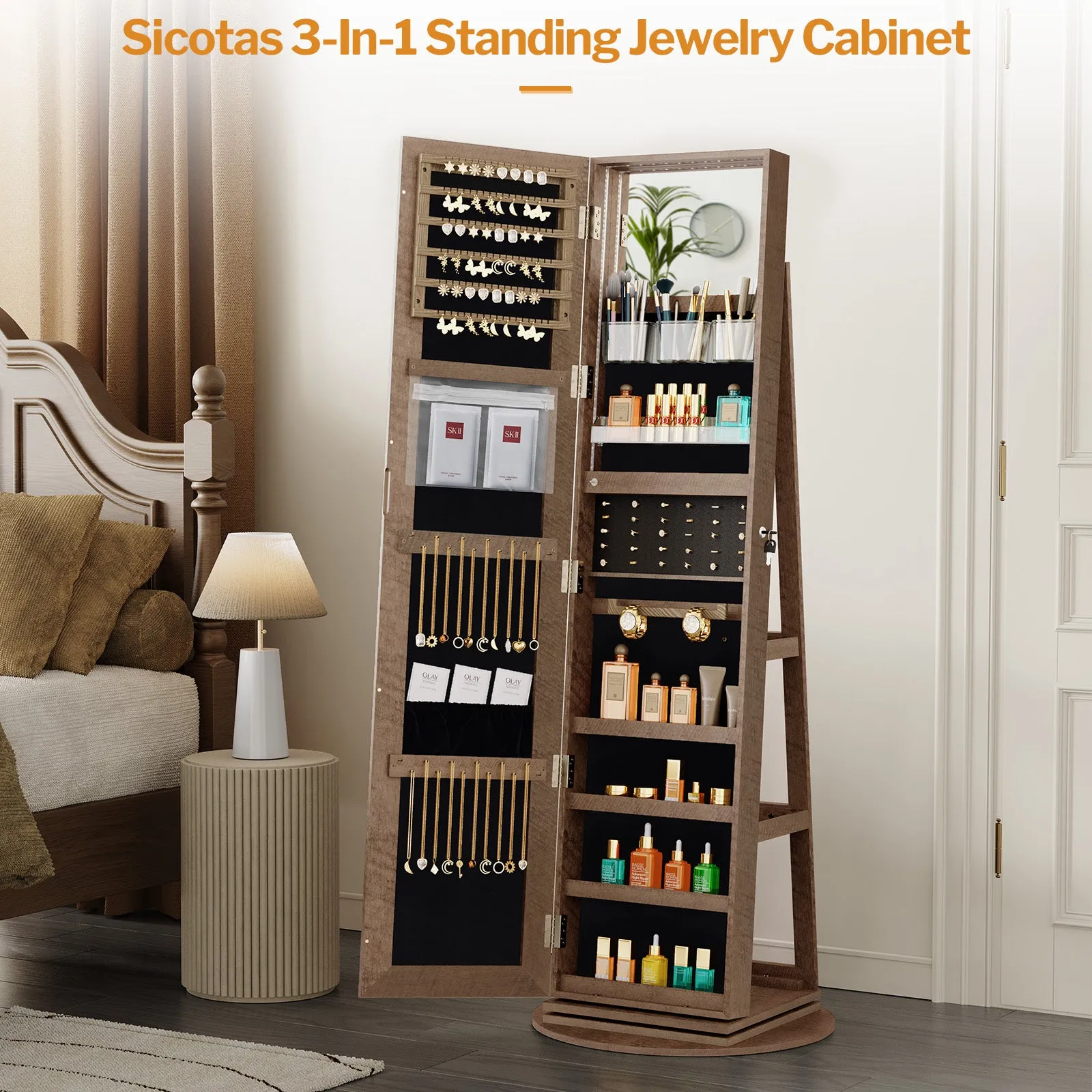 Full Length Mirror with Storage
