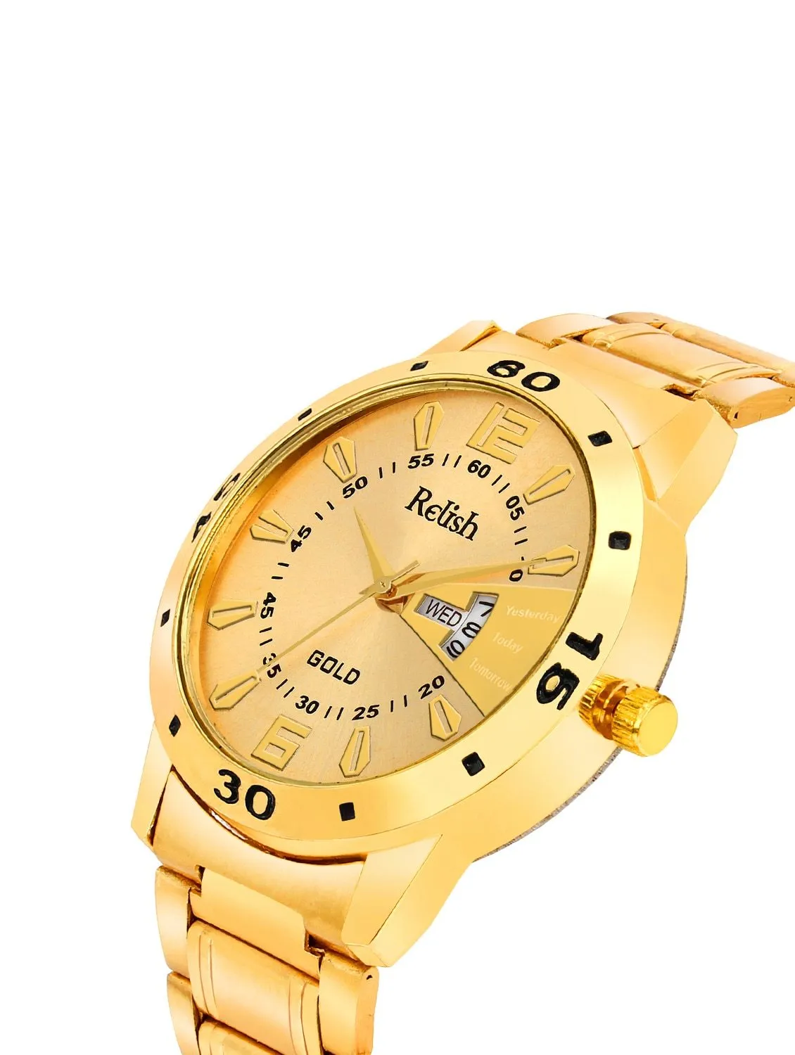 Gold Dial Analog Watch