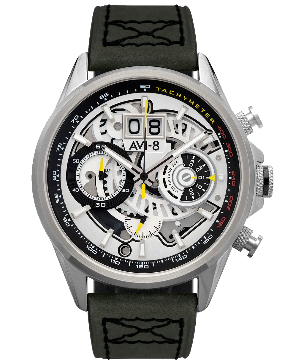 Green and Silver Hawker Harrier II Watch