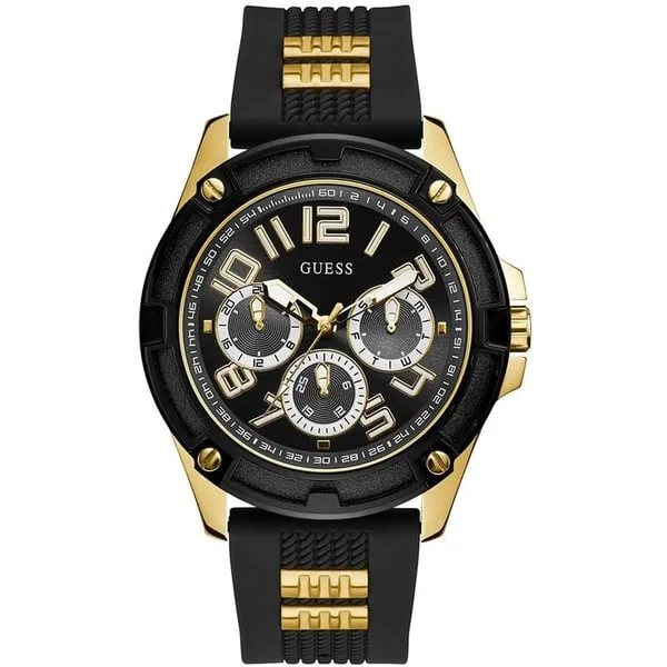 Guess Delta Black Silicone Strap Men's Watch GW0051G2