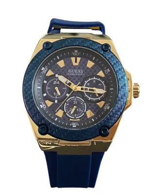 Guess Legacy Blue Rubber Strap Men's Watch W1049G9
