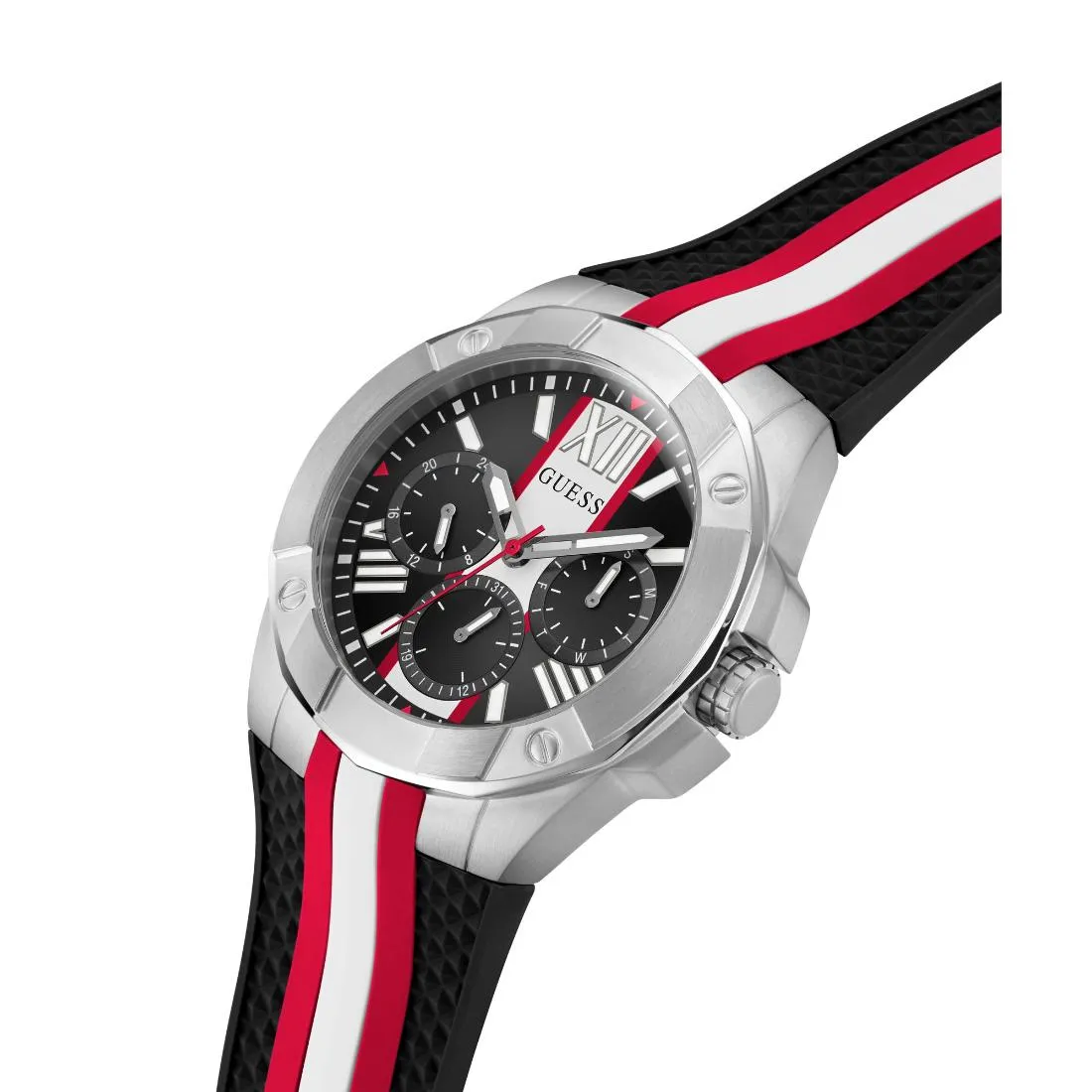 Guess Men 44 mm Black Dial Analog Watch- GW0716G1
