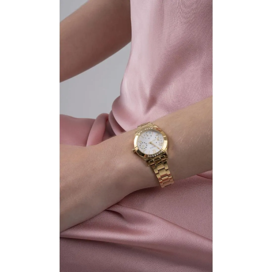 Guess Sport 29 mm Size White Dial Women Chronograph Watch - GW0413L2