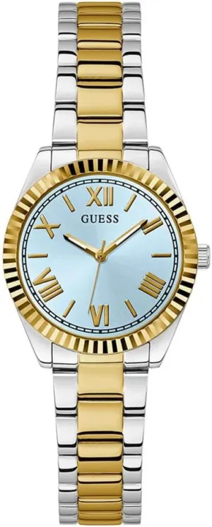 GUESS Two-Tone and Light Blue Analog Watch
