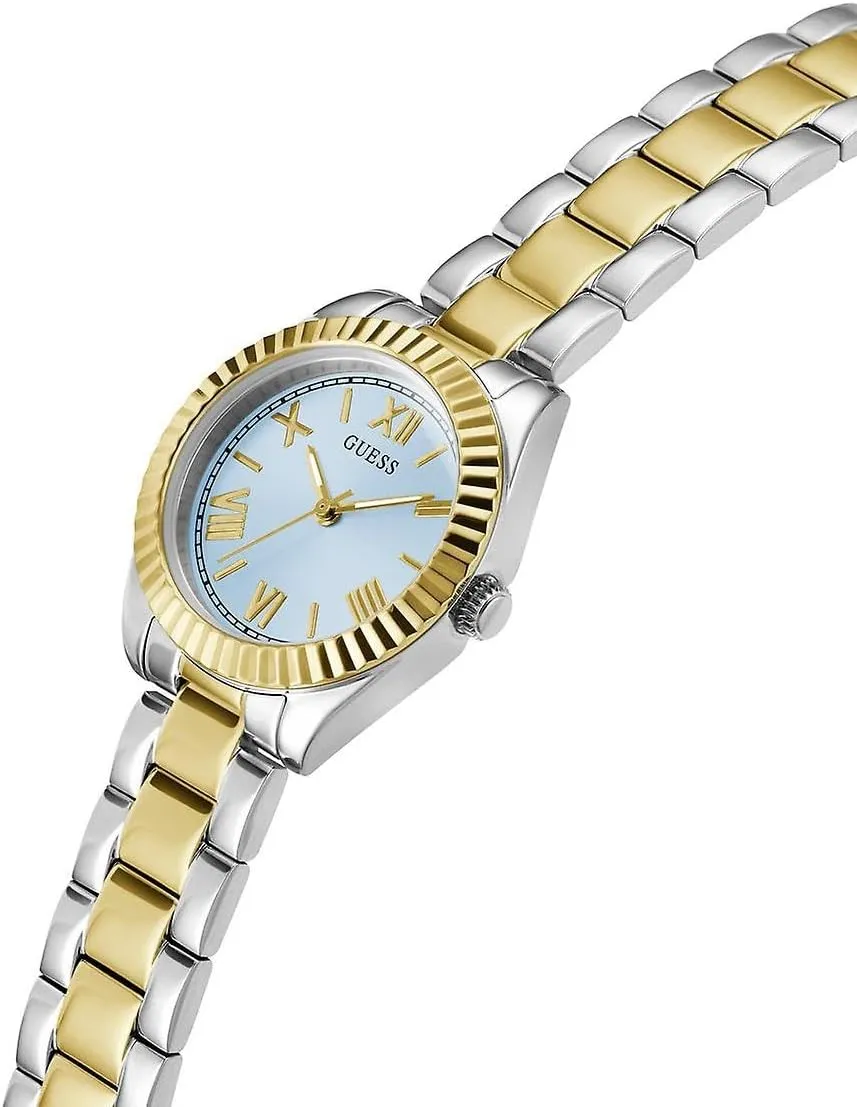 GUESS Two-Tone and Light Blue Analog Watch