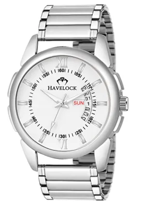 HAVELOCK Analog Day Date Functioning Stainless Steel Chain Watch