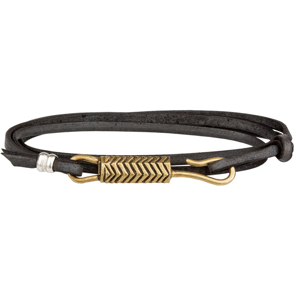 Hiapo Hook Bracelet (Brass   Grey)