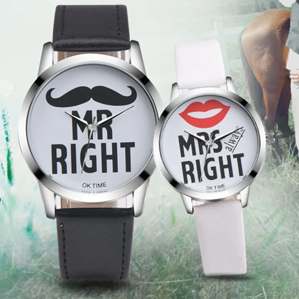 His and hers couples watch set