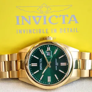 INVICTA Pro Diver Men's Watch Quartz Green Dial ALL S.S. Wristwatch Ref. 38464 - ALL Original!