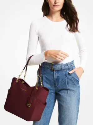 Jet Set Large Saffiano Leather Shoulder Bag