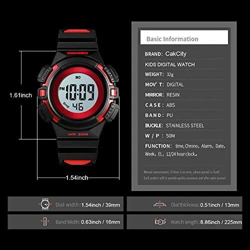 Kids Digital Outdoor Sport Waterproof Watches Ages 5-10