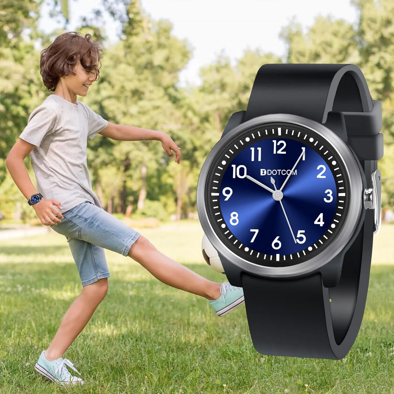 Kids Watch for Girls Boys Children Teens Analog for Kid 5-18 Years Old Learning Time and Easy to Read 50M Waterproof with Soft Band, Great Gift for Kids