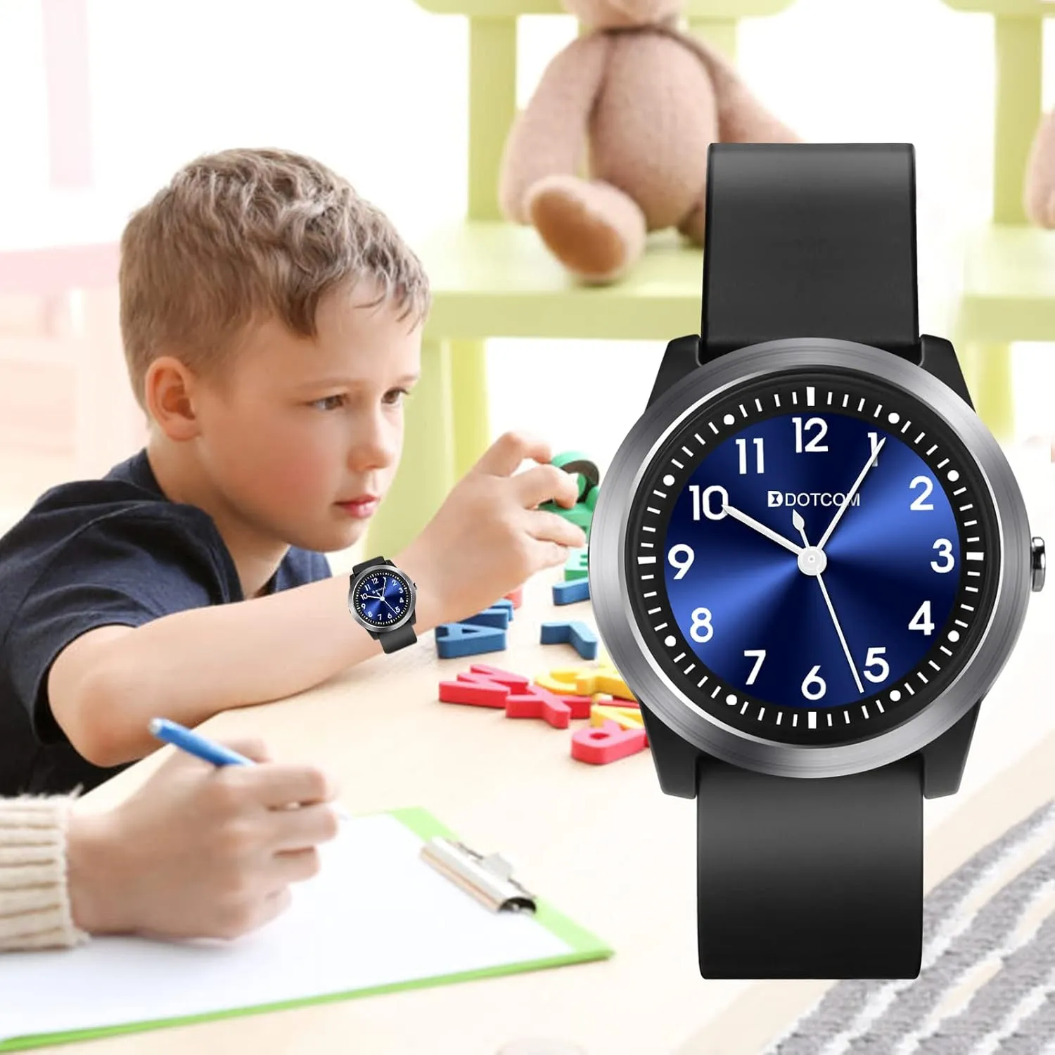 Kids Watch for Girls Boys Children Teens Analog for Kid 5-18 Years Old Learning Time and Easy to Read 50M Waterproof with Soft Band, Great Gift for Kids