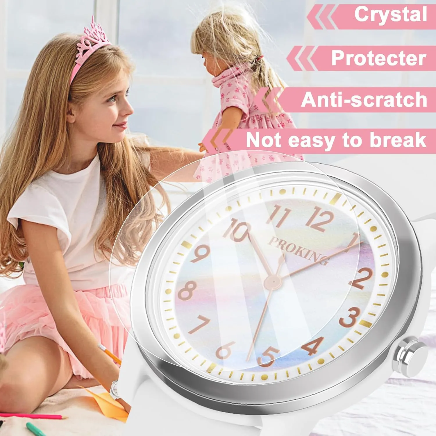 Kids Watch for Girls Boys Children Teens Analog for Kid 5-18 Years Old Learning Time and Easy to Read 50M Waterproof with Soft Band, Great Gift for Kids