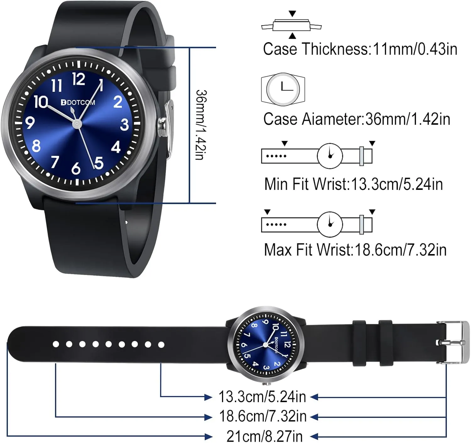 Kids Watch for Girls Boys Children Teens Analog for Kid 5-18 Years Old Learning Time and Easy to Read 50M Waterproof with Soft Band, Great Gift for Kids