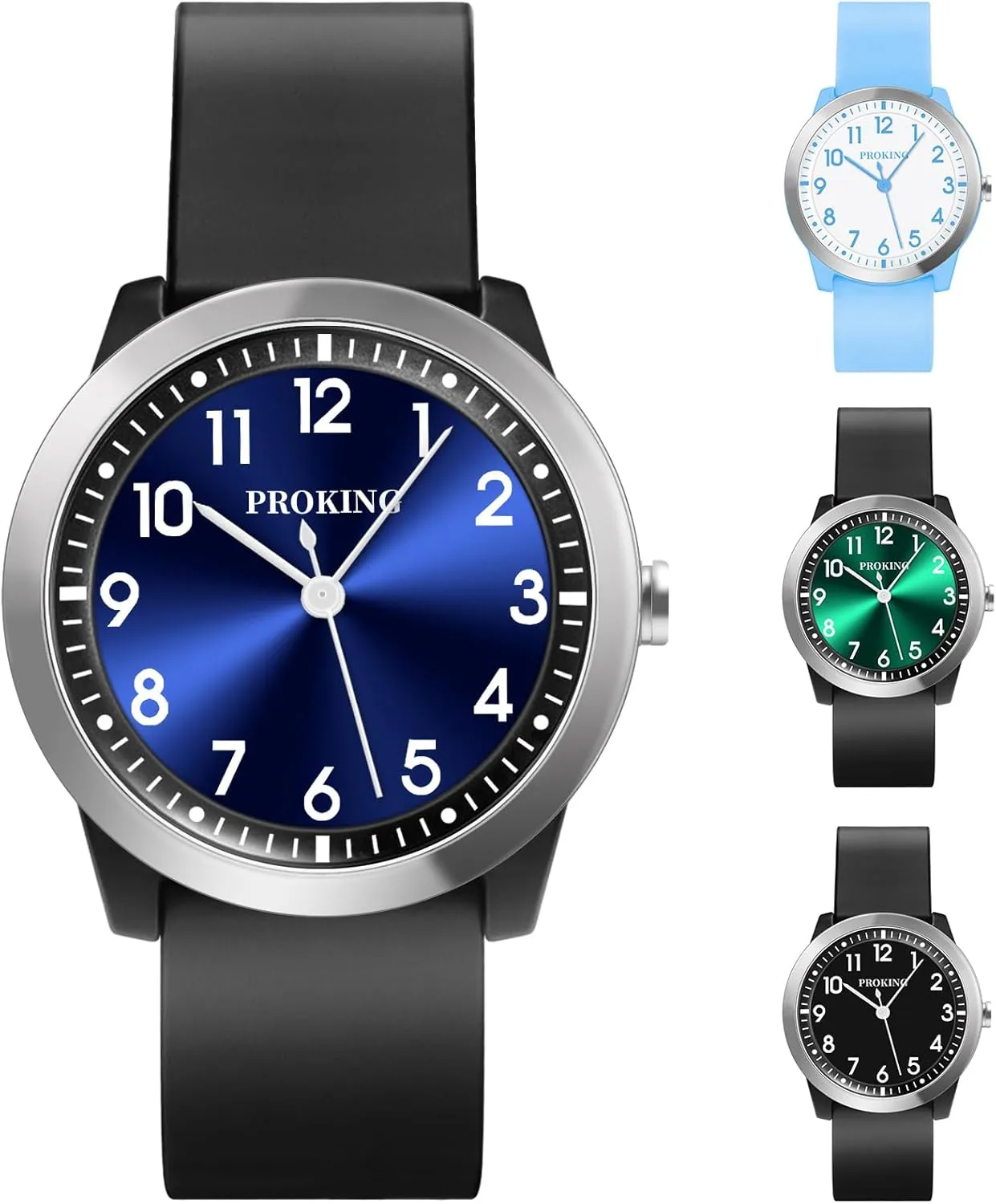 Kids Watch for Girls Boys Children Teens Analog for Kid 5-18 Years Old Learning Time and Easy to Read 50M Waterproof with Soft Band, Great Gift for Kids