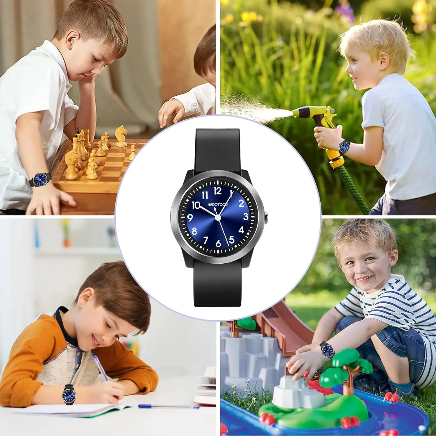 Kids Watch for Girls Boys Children Teens Analog for Kid 5-18 Years Old Learning Time and Easy to Read 50M Waterproof with Soft Band, Great Gift for Kids