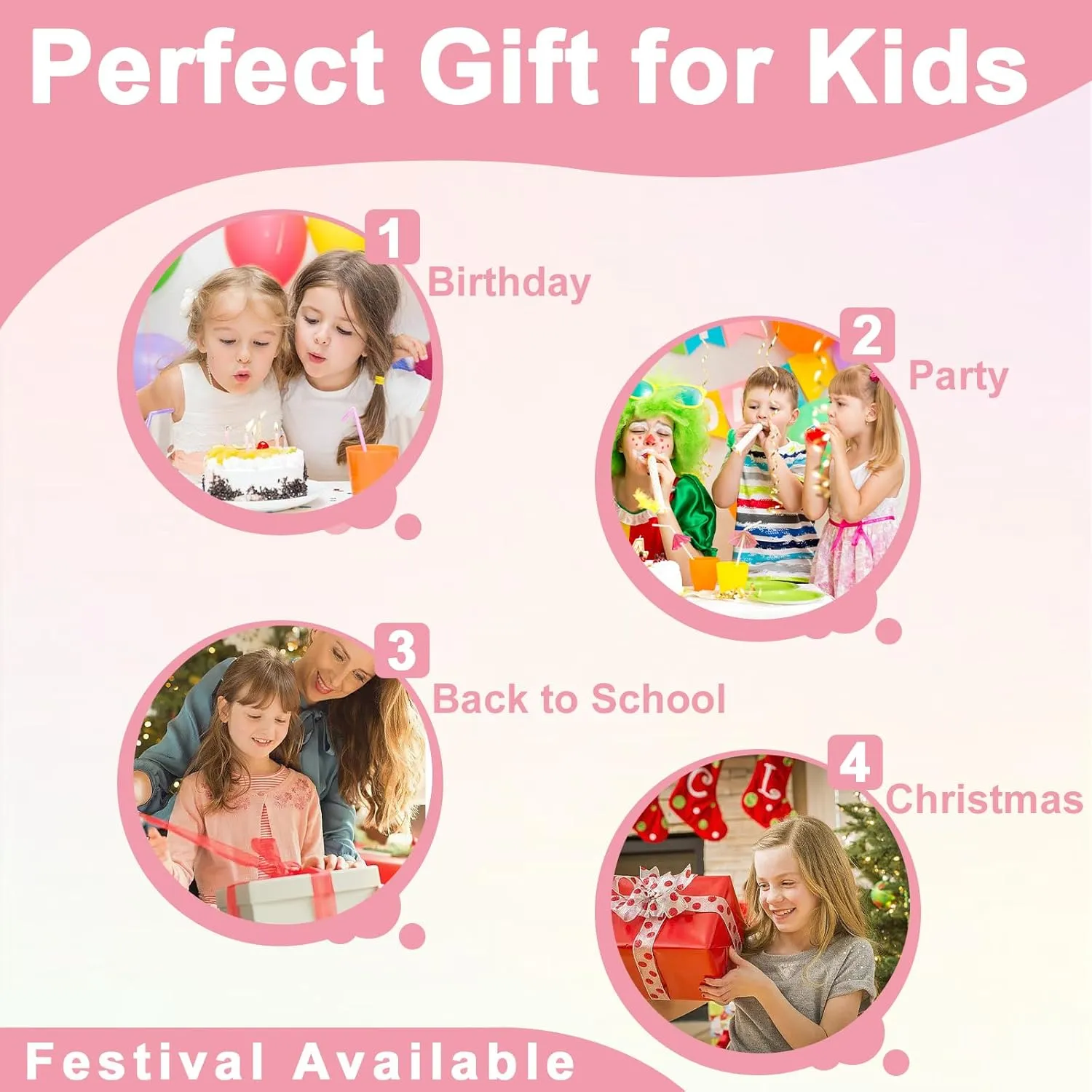 Kids Watch for Girls Boys Children Teens Analog for Kid 5-18 Years Old Learning Time and Easy to Read 50M Waterproof with Soft Band, Great Gift for Kids