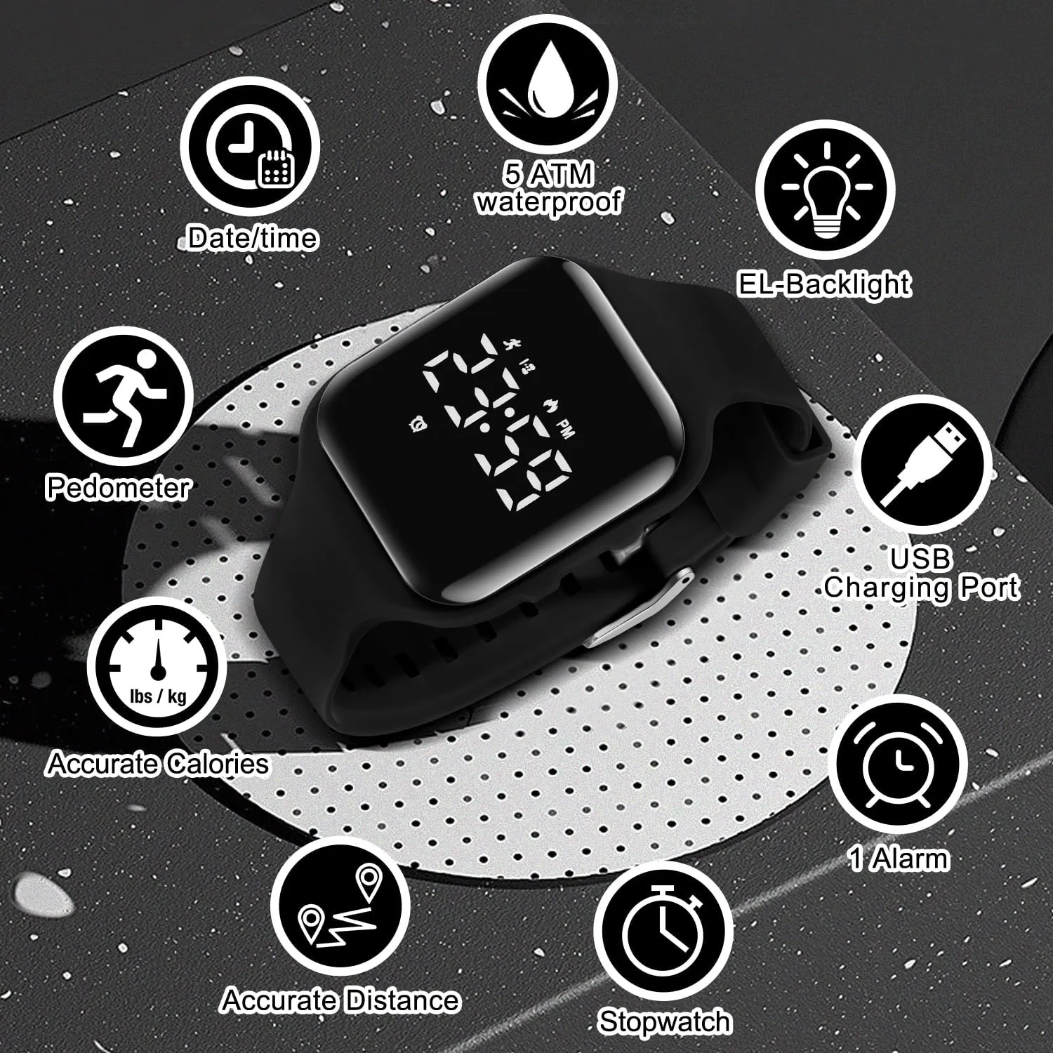 Kids Watches Digital Sport Watch for Girls Boys, Fitness Watch with Stopwatch,Alarm Clock, Waterproof Watches Birthday Gift for Teens Students Ages 5-12